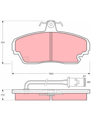 TRW Brake Pads fits Honda Legend 2.7 KA,HS i 24V (KA4, HS) (GDB851) - image 1 of 4