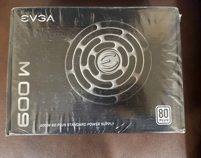 New! EVGA - 80 PLUS 600W ATX 12V/EPS 12V Power Supply - Black - 600 watt - Image 1 of 3