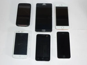 Job Lot 6 Mobile Phones Untested HTC Samsung etc. - Picture 1 of 10