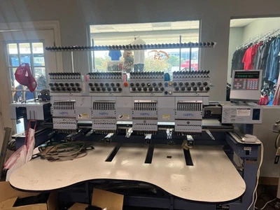 HAPPY 4 ГОЛОВА ВЫШИВАЛЬНАЯ МАШИНА / 12 ИГЛА / 12 ЦВЕТ / Б/У - Изображение 1 из 4