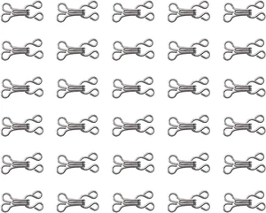 30 Pairs Sewing Hooks and Eyes Closures Metal Small 1.7 Cm Bra Hook for Clothing - Picture 1 of 5