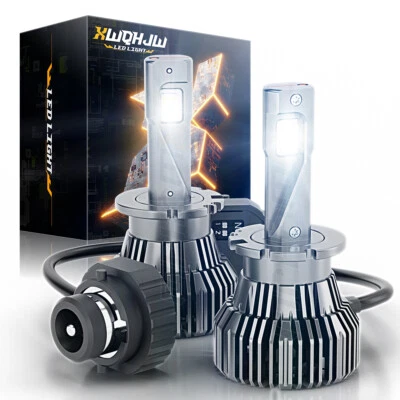 XWQHJW D2S D2R LED Headlight Bulbs Replace HID Xenon White 6500K Conversion Kit - Image 1 of 4