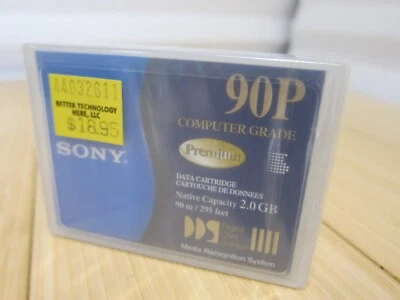 Cartucho de cinta de datos digital Sony DG90P DDS sellado de fábrica 2 GB 90 m NOS Foto 1 de 4