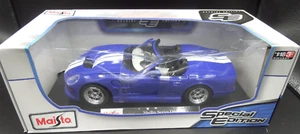 Shelby Series One Blue-White Stripes Maisto 1:18 Diecast Model Spec Edit NEW! - Picture 1 of 3