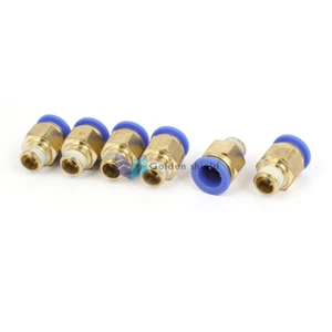 6 piezas conectores de empuje neumáticos de rosca macho de 12 mm a 1/4 BSP accesorios rápidos - Imagen 1 de 3