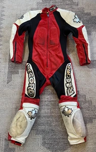 Tuta da corsa bambino Record HIGHTECH taglia 0 (3-4 anni) rosso nero bianco motocross - Foto 1 di 13