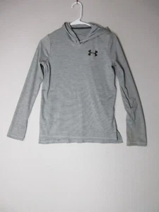 Under Armour Boys Pullover Logo Hoodie Sweatshirt Long Sleeve Size Youth L Gray - Picture 1 of 7
