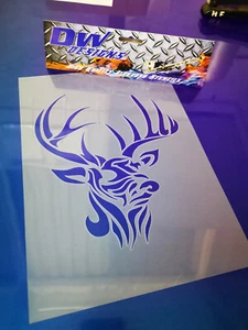 Tribal Stag Head a4 mylar art craft airbrush stencil - Picture 1 of 1