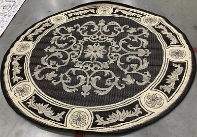 BLACK / SAND 6'-7" x 6'-7" Damaged Rug, Reduced Price 1172681249 CY2914-3908-7R - Image 1 of 4