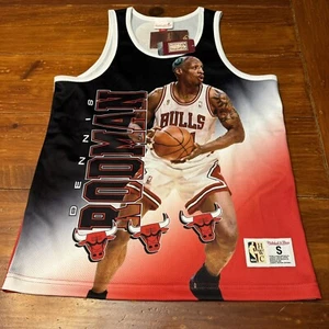 Mitchell & Ness Behind The Back Tank Bulls Dennis Rodman Tank Mens Size Small - Picture 1 of 2