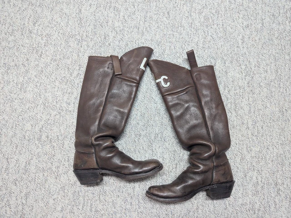 23» винтажный США BUFFALO RUNNER ручной работы ботинки 14 колена ковбойский вестерн - Изображение 1 из 4