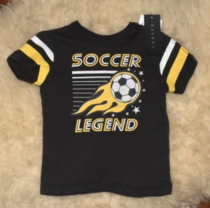 NWT CHASER Toddler Soccer Legend High End Kids Cotton T-Shirt Toddler 2 - Picture 1 of 3