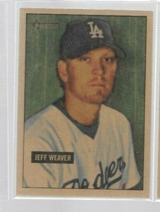 2005 Bowman Heritage Mahogany Jeff Weaver #6 Dodgers