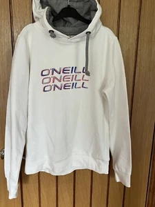 O’Neill White Hoodie Size Uk M VGC 10/12 Jumper 10 12 oneill - Picture 1 of 3