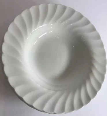 Vajilla inglesa Churchill Chelsea 3 cuencos de sopa/pasta totalmente blanca Foto 1 de 4