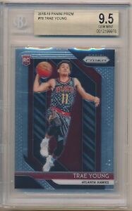 TRAE YOUNG #78 2018-19 Panini Prizm BGS 9.5 RC HAWKS