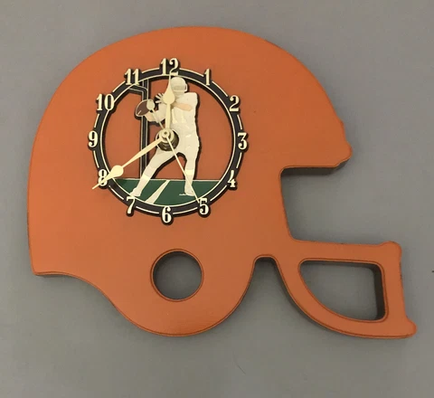 Vintage 1970's Cleveland Browns NFL Football 14" Helmet Wall Plaque Clock Cover