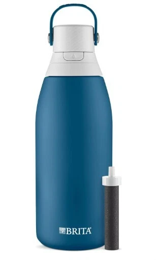 Botella de agua Brita de acero inoxidable con filtro 20 oz azul filtrado - TOTALMENTE NUEVA Foto 1 de 1