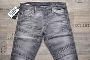 NEW JACK & JONES GLENN JAX 576 36 L32 SLIM FIT MAN MENS JEANS GREY BIKER LEG 36R - Picture 1 of 14
