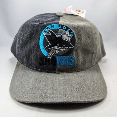 De colección Años 90 San Jose Sharks Twins Enterprise Snapback Sombrero Nuevo con Etiquetas DS NOS Foto 1 de 4