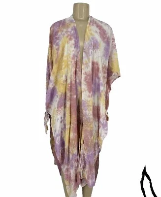 Torrid Plus Size One Size Women Open Front Tie Dye Kimono Cardigan ML5 - Image 1 of 4