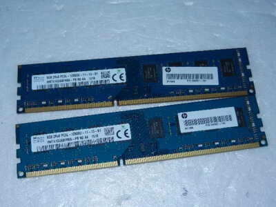 SK Hynix 16GB ( 2 x 8GB ) PC3L 12800U 2RX8 DDR3 1600MHz Desktop Memory RAM DIMM - Image 1 of 4