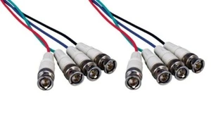 4 BNC Male to Male Component Video Cable - 6ft / 10ft / 25ft - Picture 1 of 2