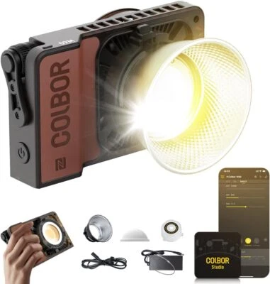 Luz de video COLBOR 60W bicolor 2700K-6500K iluminación de salida continua de bolsillo Foto 1 de 4