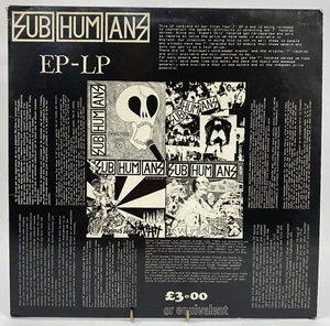 SUBHUMANS EP-LP 1985 LP EXC- Vinyl Record Punk Rock Lyric Sheet Bluurg UK 1st - Picture 1 of 12