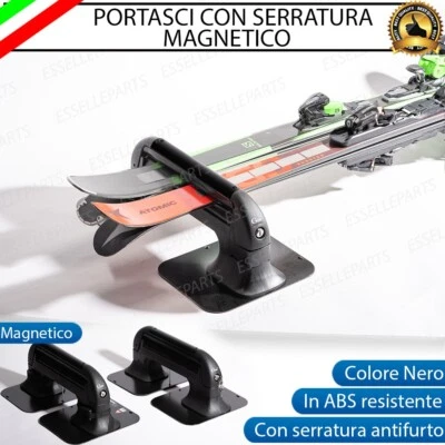 PORTASCI PORTA SCI PORTA SNOWBOARD MAGNETICI CON SERRATURA PER MINI CLUBMAN R55 - Immagine 1 di 4