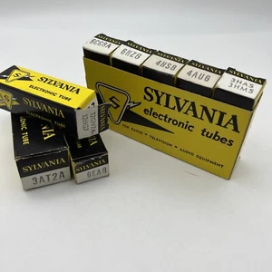 Tubos electrónicos Sylvania 4hsb 4au6 6hz6 6cg8a 6ea8 3ha5 3at2a 12hg7 Total de 8 - Imagen 1 de 3