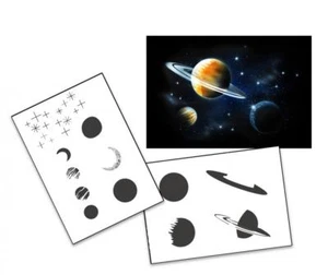 AS-138 Space stencil acrylic airbrush spray wall paint ! Duty-fees free ! - Picture 1 of 6