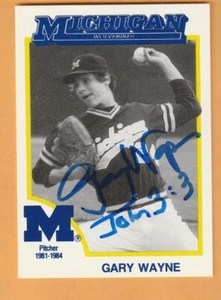 Gary Wayne Michigan Wolverines AUTO Signed 1991 Card Dearborn Heights 14C - Picture 1 of 2