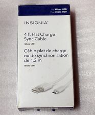 INSIGNIA 4FT MICRO-USB FLAT CHARGE/SYNC CABLE - NS-TMCDT2WF-C