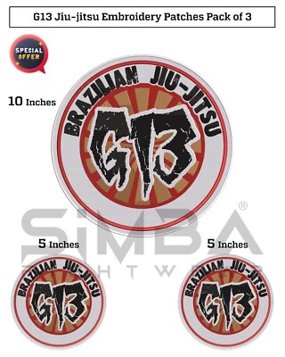 G13 Bjj Kimono Embroidery Patches Jiujitsu Gi Patches BJJ Martial Arts Patches - Image 1 of 4