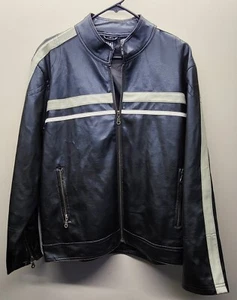 Vintage Men’s Point Zero-Black-Racing Jacket-Polyvinyl Leather -Size S - Picture 1 of 3