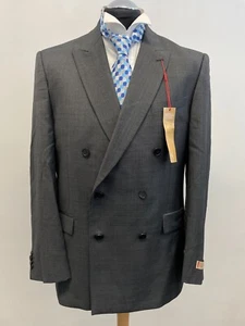 M & S SUIT JACKET/BLAZER WOOL BLEND IN GREY CHECK 42R BNWT - Picture 1 of 7