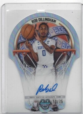 ROB DILLINGHAM 2023 BOWMANS BEST UNIV BUCKETS REFRACTOR ON CARD AUTO #D 53/75 - Image 1 of 2