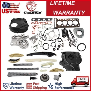 For Audi VW 2.0 TSI Jetta Timing Chain Head Gasket Set Intake Exhaust Valves Kit - Picture 1 of 15