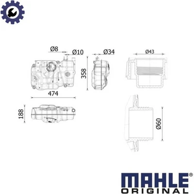 EXPANSION TANK COOLANT CRT 270 000S FOR SCANIA SRIIPIIGII DC13.163/139 12.7L - Image 1 of 4