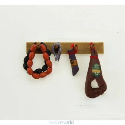 1:12 Dollhouse Miniature Wooden Fruit Vegetable Hanging Rack Vintage Furniture - Image 1 of 4