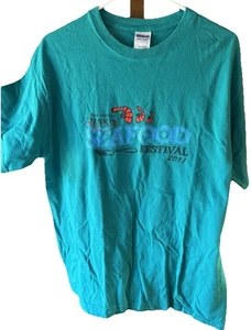 23º Festival Anual de Mariscos 2017 Ruskin Talla Grande Azul Color Frío - Imagen 1 de 2