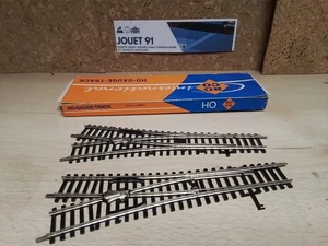 Roco HO 4528. 2 LANGWEICHEN LINKS UND RECHTS MAILLECHORT. IN BOX - Bild 1 von 5