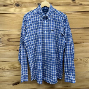 Faconnable Hemd Herren Large Classique blau kariert LS Knopfleiste weiche Baumwolle B119 - Bild 1 von 9