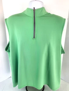Chaleco de golf Peter Millar para hombre XL verde sin mangas 1/4 cremallera elemento absorbente chaqueta - Imagen 1 de 2