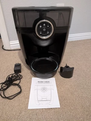 Robot alimentador de bigotes RF1-1000-BKSB-PP automático inteligente WiFi alimentador de alimentos para mascotas  Foto 1 de 4