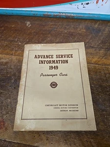 1949 Chevrolet Advance Service Information For Passenger Car Manual - Picture 1 of 4