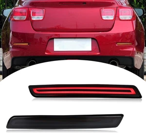LED Rear Bumper Reflector Light Compatible with Chevrolet Chevy Malibu Smoked  - Bild 1 von 6