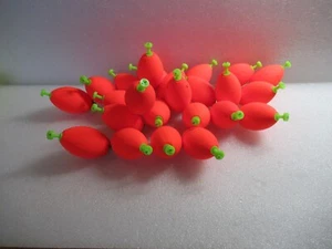 24 2" FISHING BOBBERS Medium Oval Floats Weighted Foam Snap on Float Choice - Picture 1 of 9