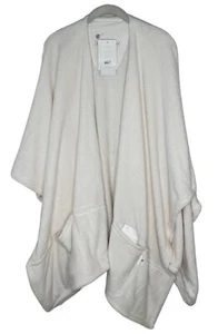 Acogedor y cómodo chal Wish Wrap blanco polar blanco con bolsillos talla única nuevo - Imagen 1 de 9